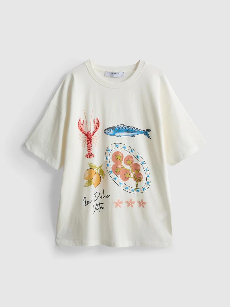 Oversized Dolce Vita Graphic Tee