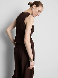 Cotton-Blend Asymmetrical Vest