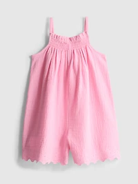1.5-9yrs | Scallop-Trim Embroidered Romper