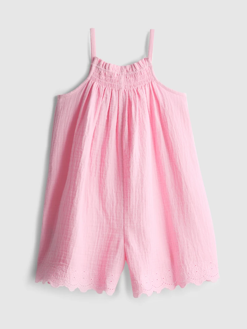 1.5-9yrs | Scallop-Trim Embroidered Romper