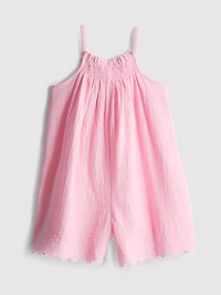1.5-9yrs | Scallop-Trim Embroidered Romper