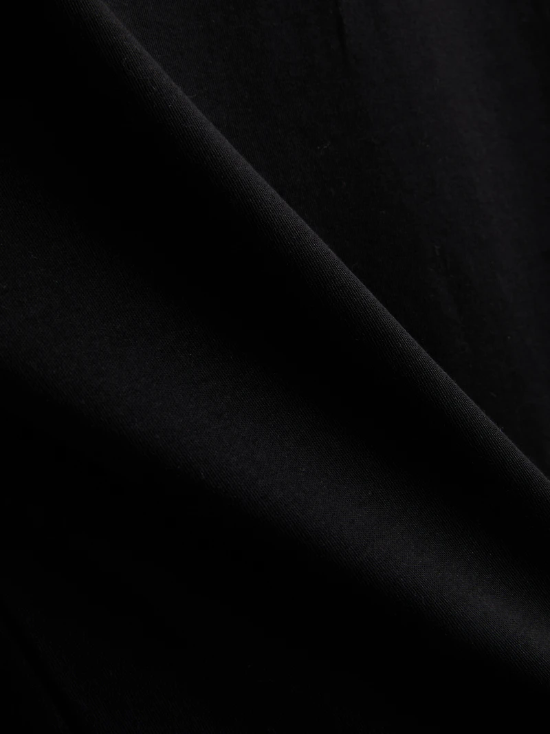 Cropped Sleeveless Shoulder Pad Tee