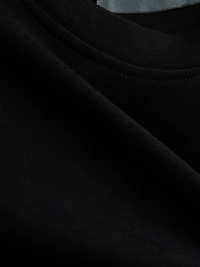 Cropped Sleeveless Shoulder Pad Tee