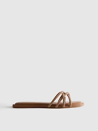 Diamanté Weave Mule Sandals