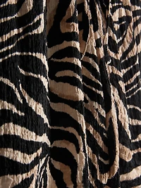 Printed Crinkle Textured Shorts