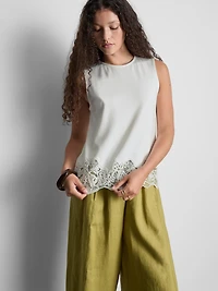 The Edit Lace Trim Tank Top