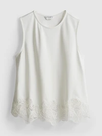 The Edit Lace Trim Tank Top