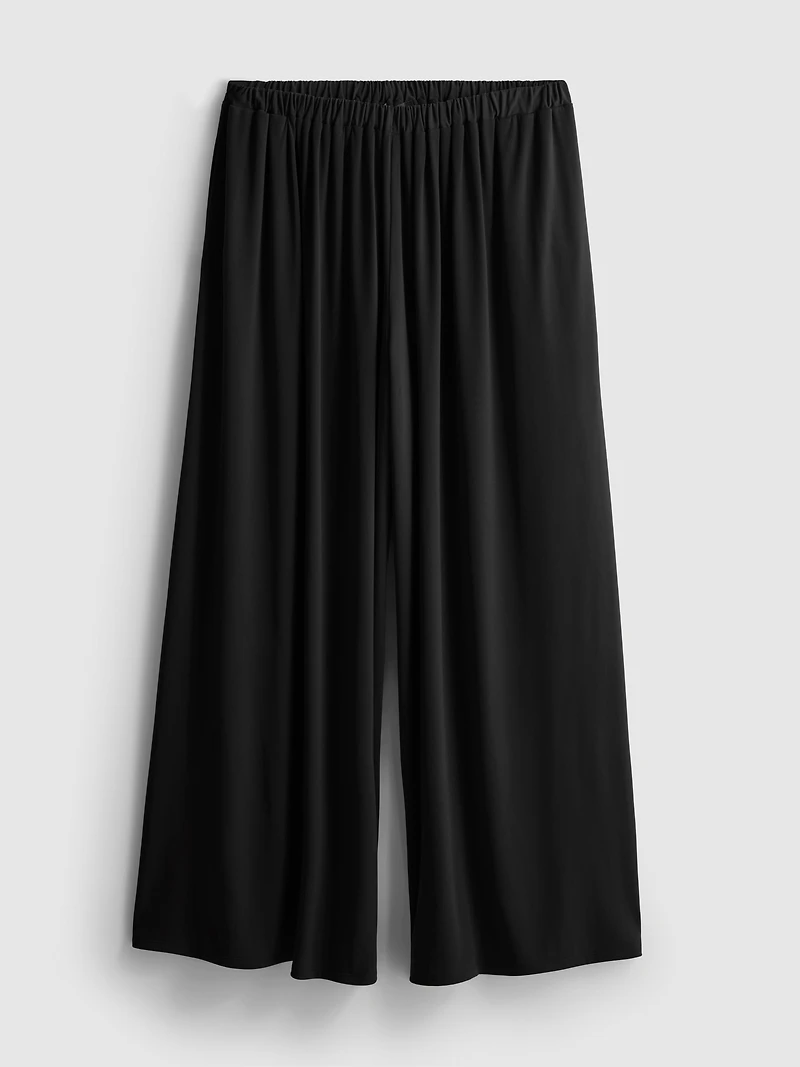 Draped Wide-Leg Pants