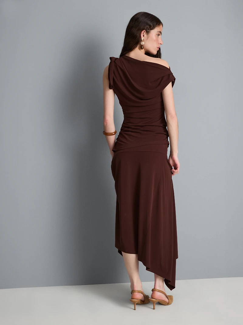 Hanky Hem Midi Skirt