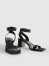 Studded Block-Heel Sandals