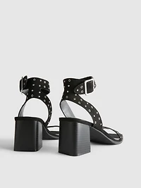 Studded Block-Heel Sandals