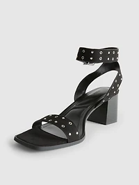 Studded Block-Heel Sandals