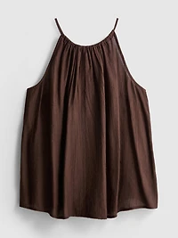 Textured Halterneck Trapeze Top