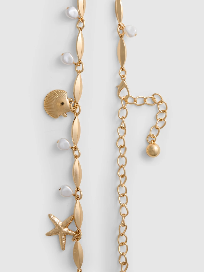 Shell Charm Chain Belt