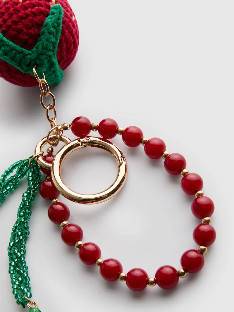 Strawberry Charm Keychain