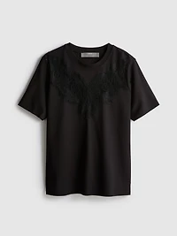 Lace Insert T-Shirt