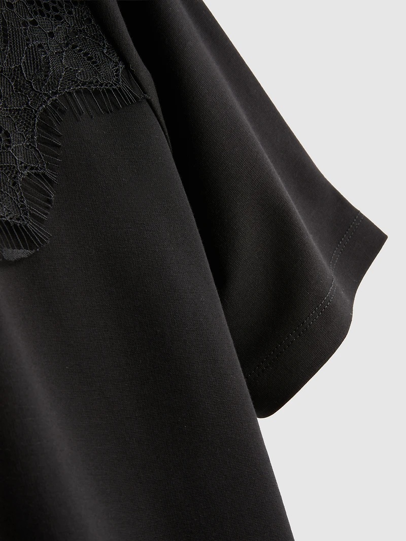 Lace Insert T-Shirt