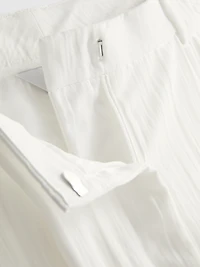 Textured Wide Leg Pants