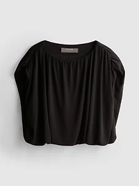 Modal Rich Cropped Drape Top