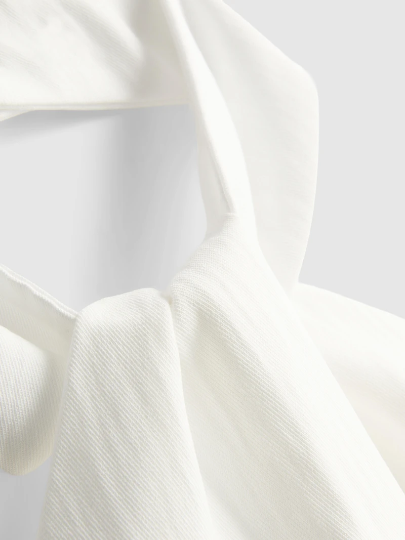 Textured Button Through Halterneck Top