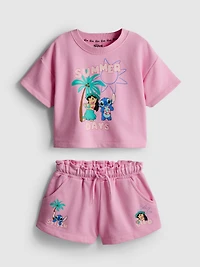 1.5-9yrs | Disney's Stitch T-Shirt and Shorts Set
