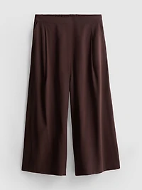 Mid-Rise Wide Leg Culotte Pants