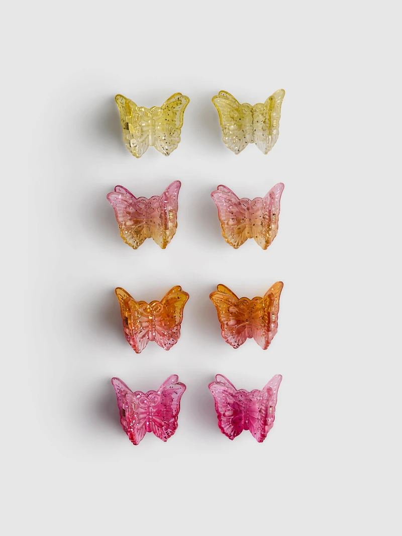 8pk Butterfly Claw Clips