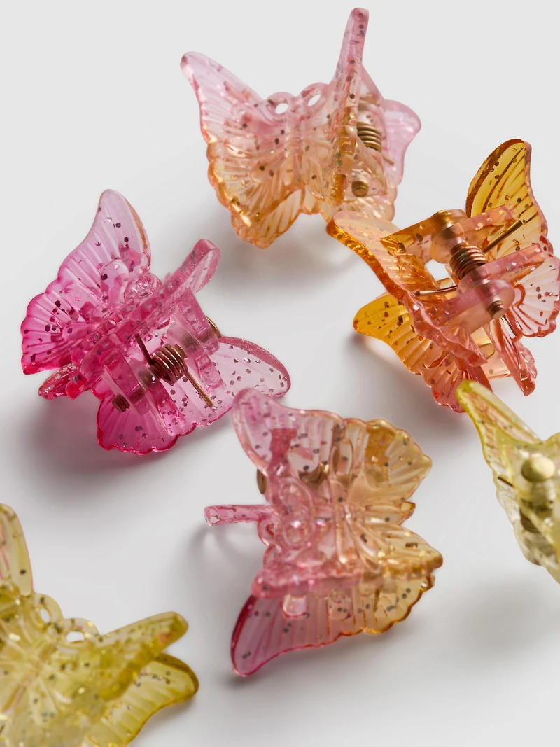 8pk Butterfly Claw Clips