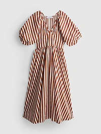 Cotton Striped Midaxi Smock Dress