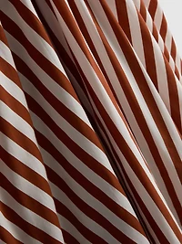 Cotton Striped Midaxi Smock Dress