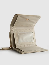 Zip-Up Metallic Detail Wallet