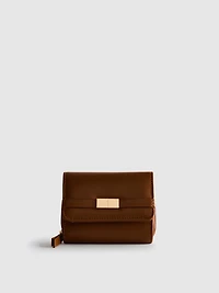 Zip-Up Metallic Detail Wallet