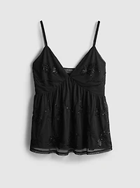 Paula Echevarría Beaded Babydoll Top