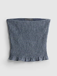 Paula Echevarría Gingham Ruffle Bandeau Top