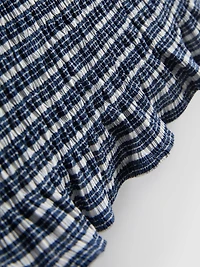 Paula Echevarría Gingham Ruffle Bandeau Top