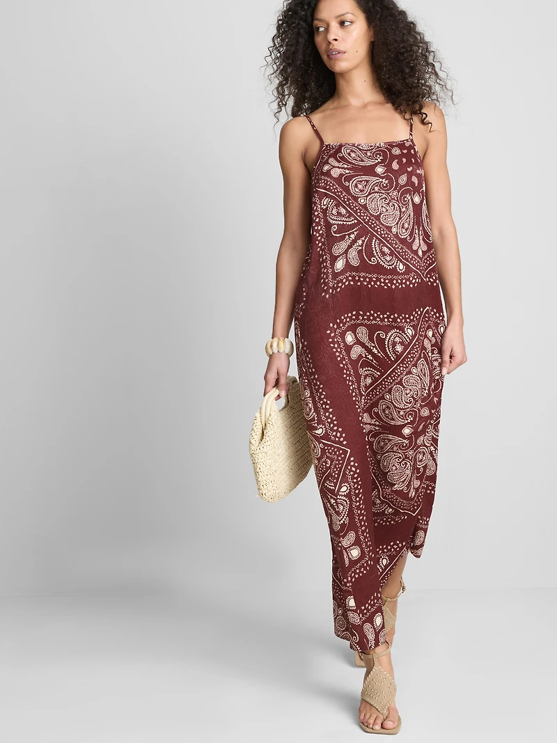 Paula Echevarría Paisley Column Midi Dress
