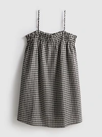 Seersucker Mini Swing Dress