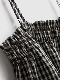 Seersucker Mini Swing Dress