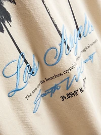 7-15yrs | Palm Tree Graphic Textured T-Shirt