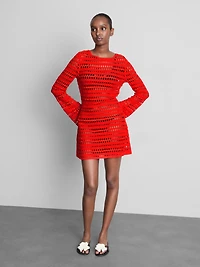 Crochet Beach Mini Dress