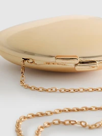 Metallic Oval Crossbody Bag