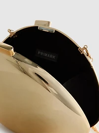 Metallic Oval Crossbody Bag