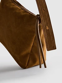 The Edit Suede Fold-Over Crossbody Bag