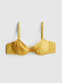 Underwired Sweetheart Polka Dot Bikini Top
