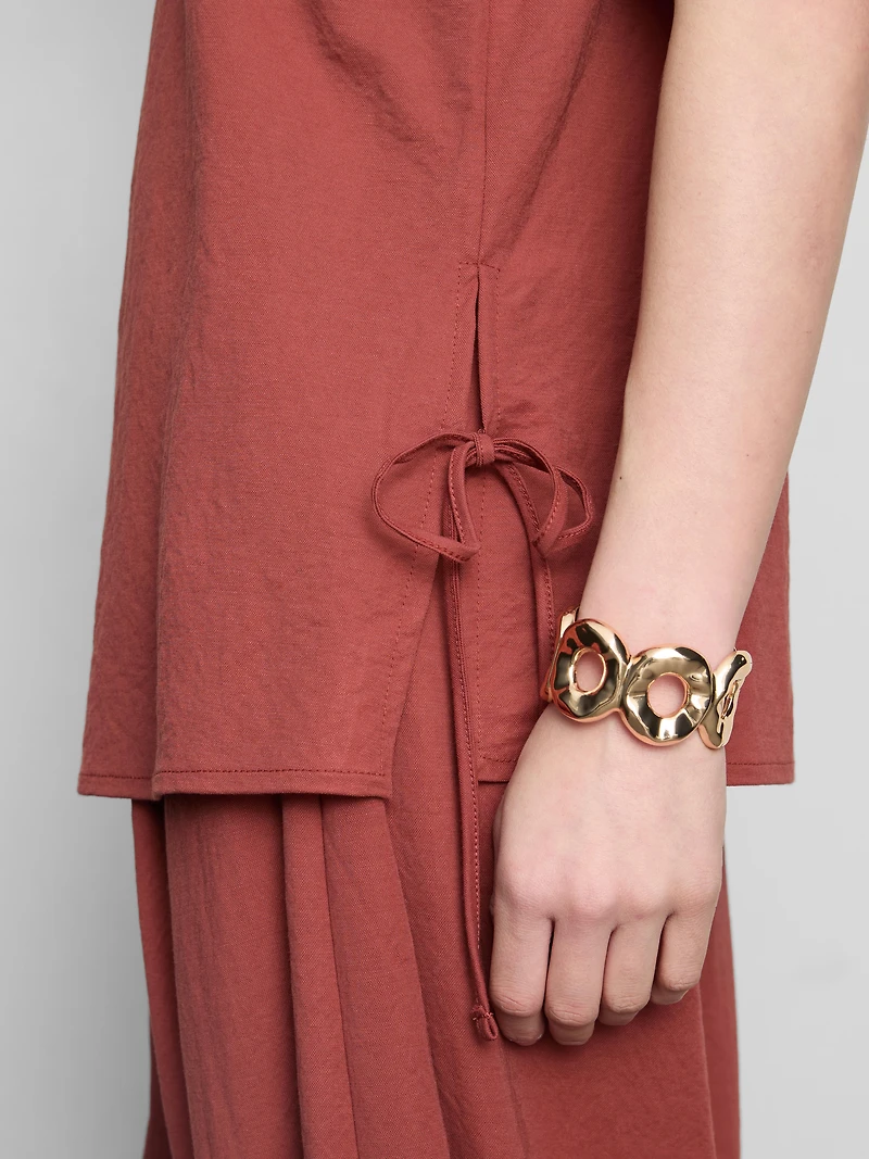 Textured Side-Tie Tank Top