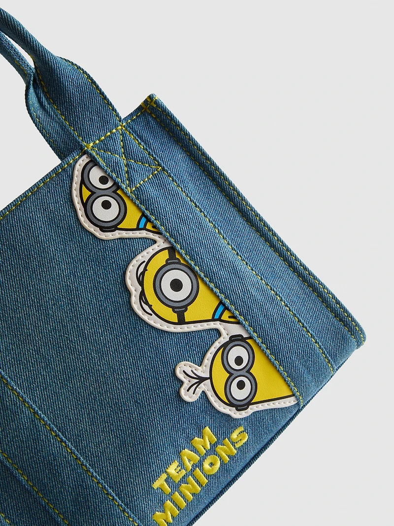 Despicable Me Denim Minions Mini Tote Bag