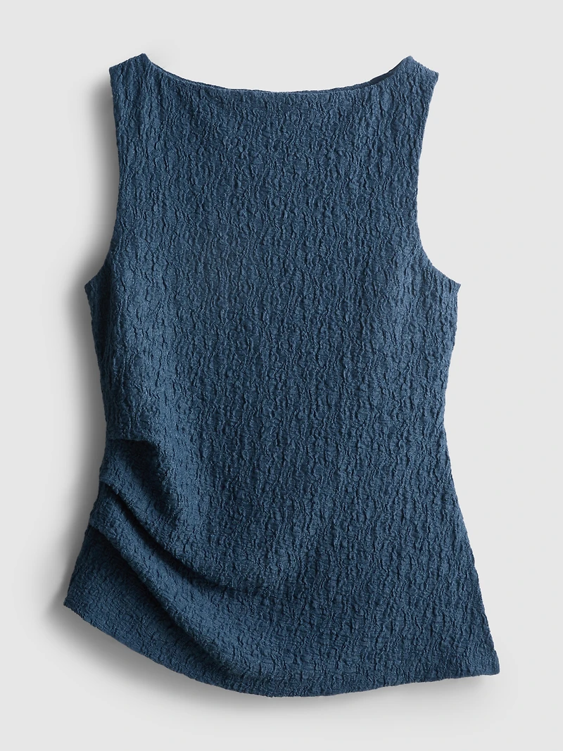 Paula Echevarría Ruched Crinkle Tank Top