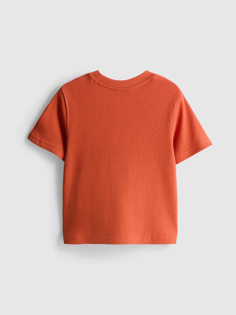 1-9yrs | Pure Cotton Waffle Textured T-Shirt
