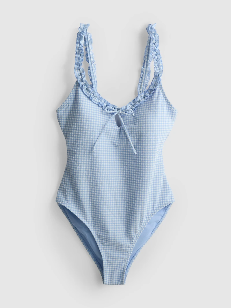Gingham Ruffle Swimsuit