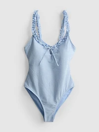 Gingham Ruffle Swimsuit